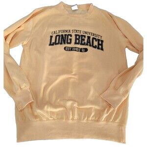 California State University Long Beach Yellow Men's Medium Sweater LBC So Cal